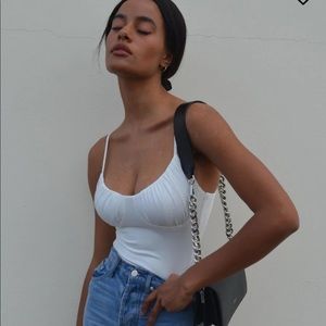 Princess Polly Levey Bodysuit White